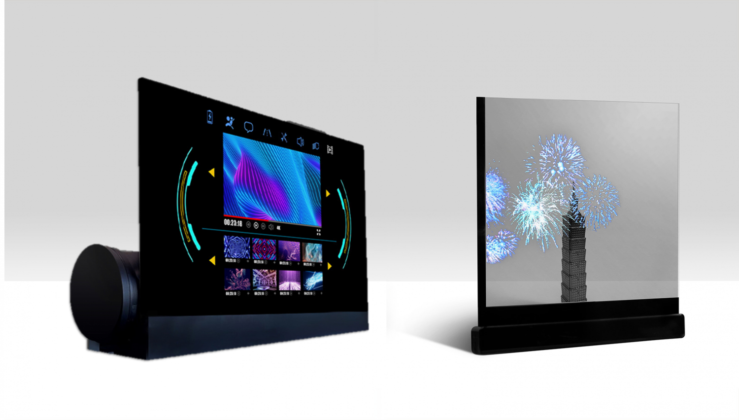 可捲式、折疊性、高透明